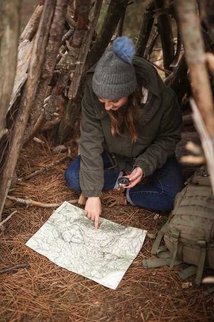 Определение места для сборки и раскладка палок
