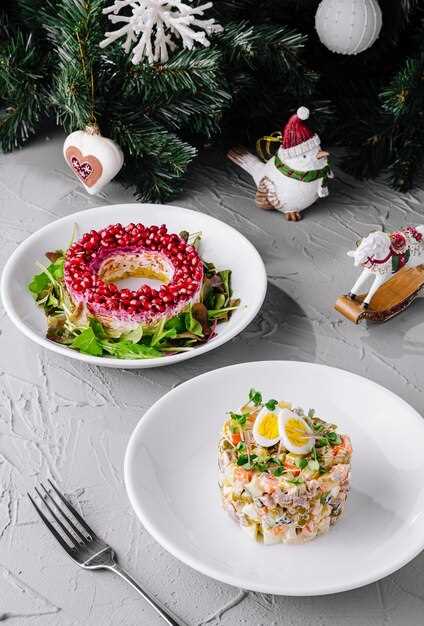 Идеи для украшения и подачи салатов на праздничном столе