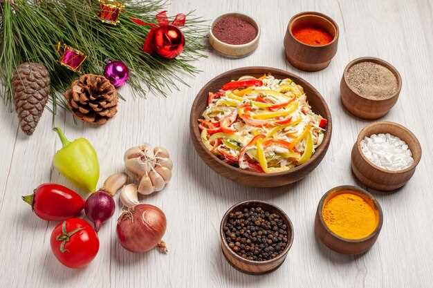 Овощная закуска с добавлением укропа и пряных трав