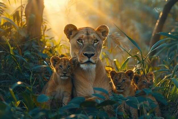 Роль мамы в жизни львят: забота, воспитание и обучение