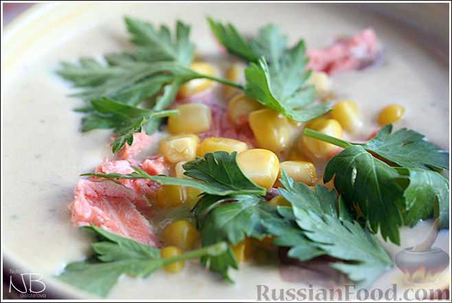 Нежный сливочный суп с семгой по рецепту Say7